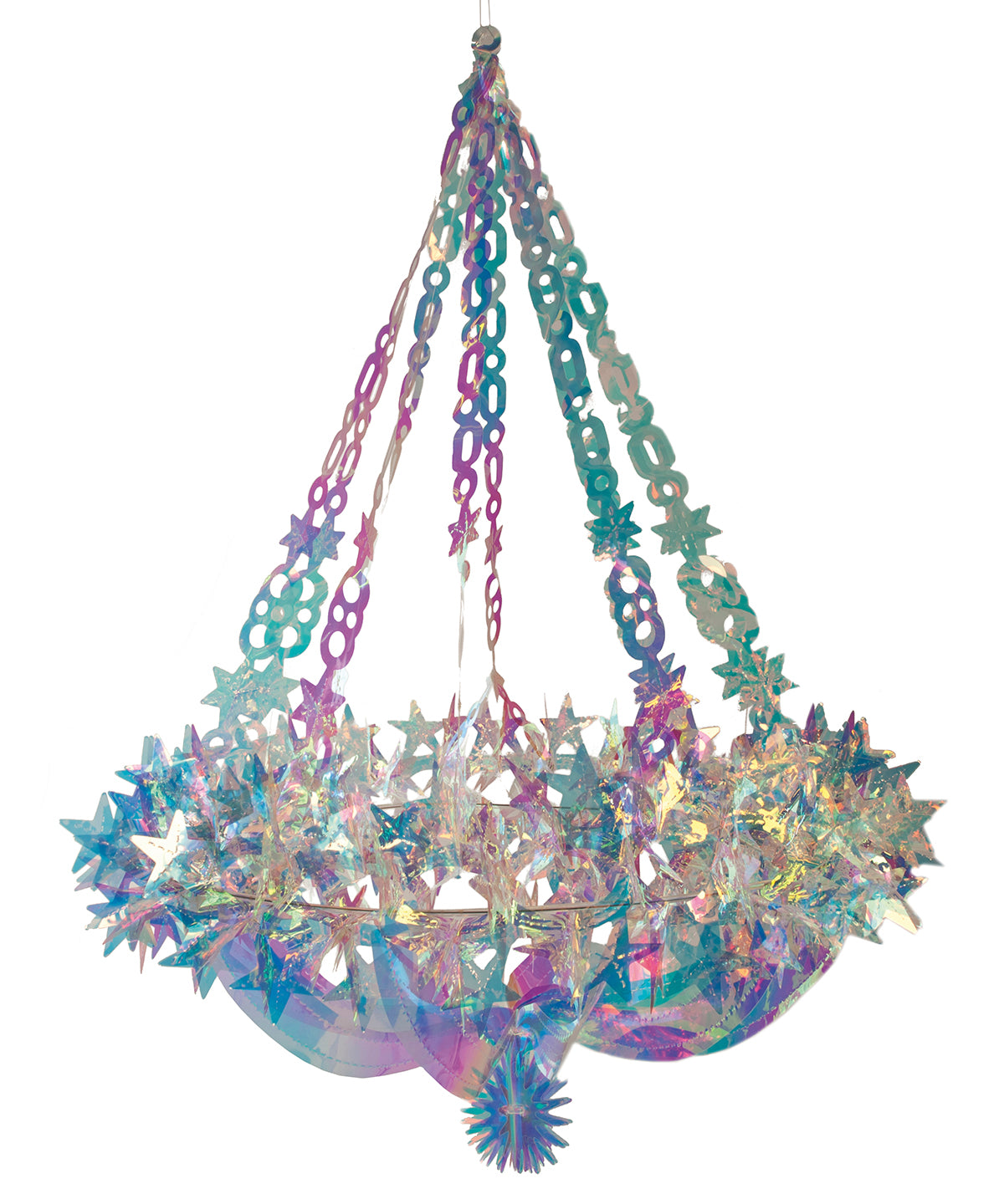 Holographic star chandelier