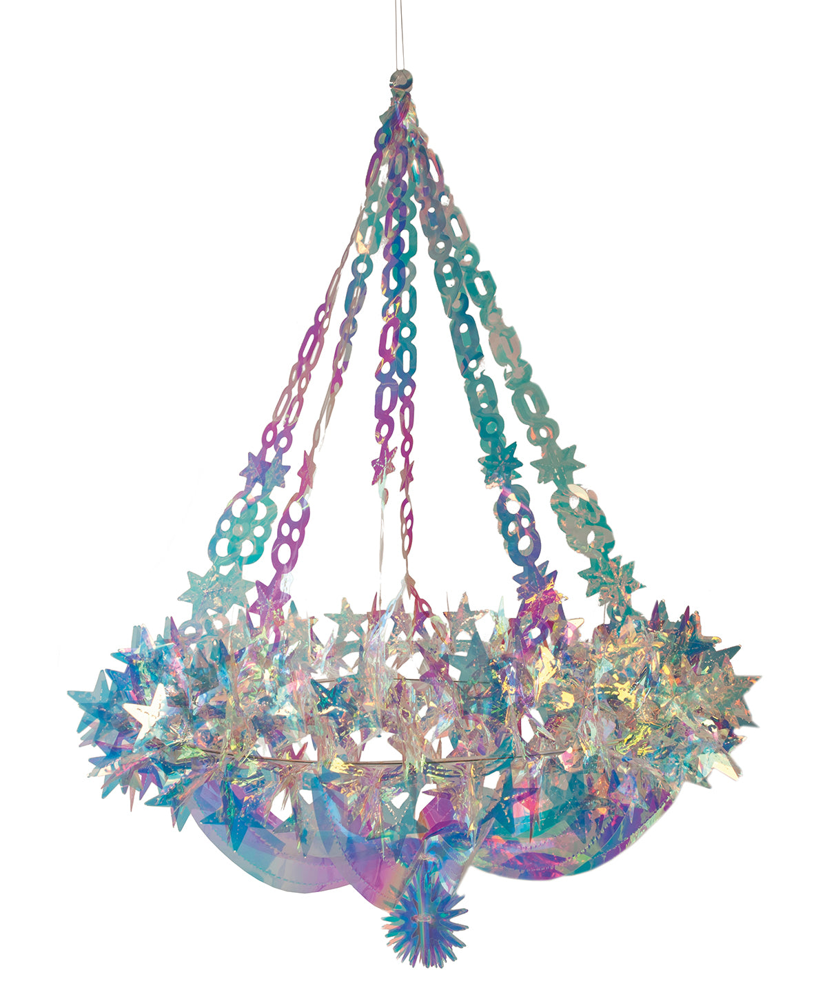 Holographic star chandelier