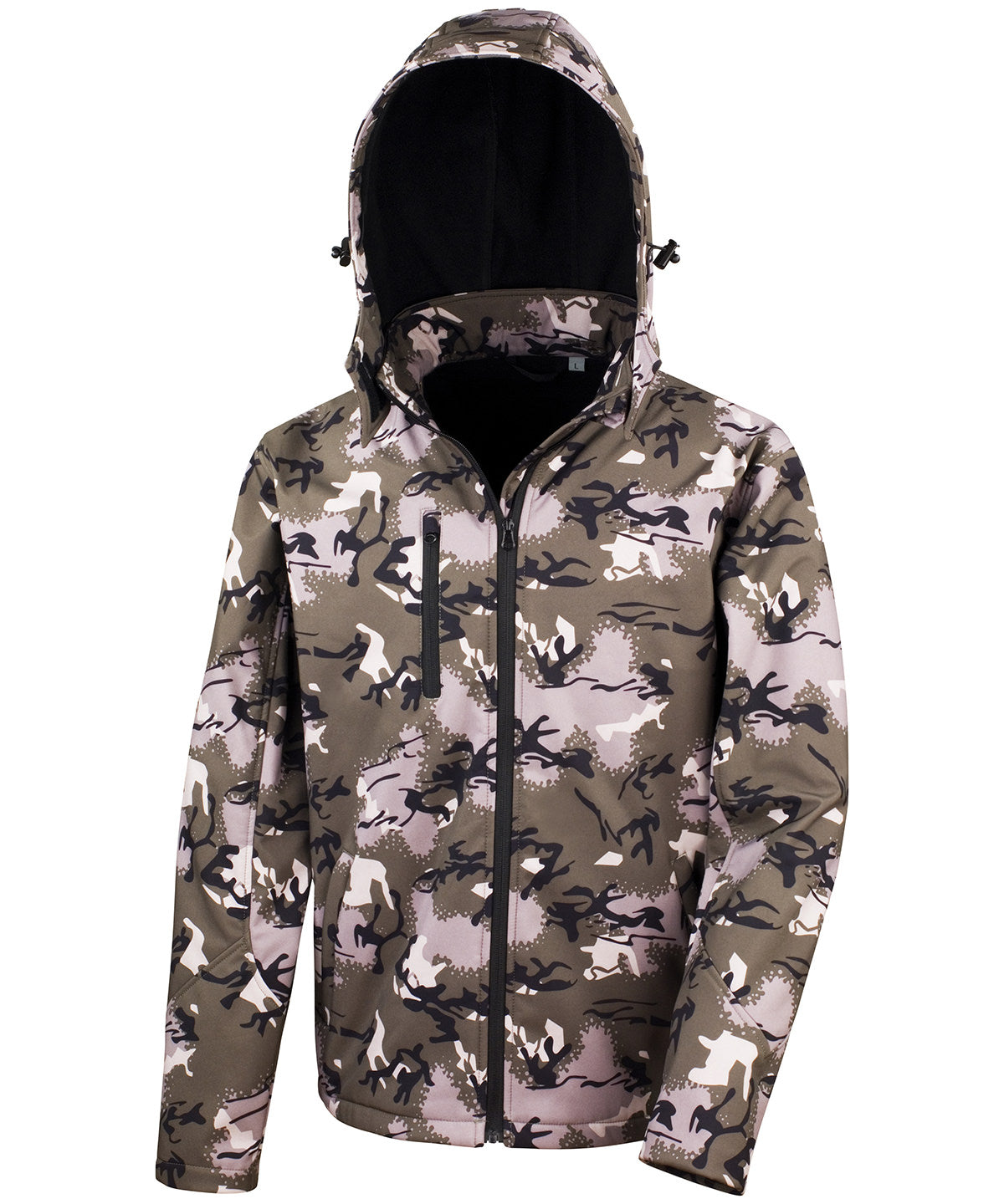 Camo TX performance hooded softshell jacket