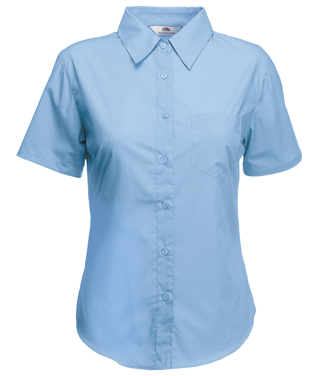 Ladyfit poplin short sleeve shirt