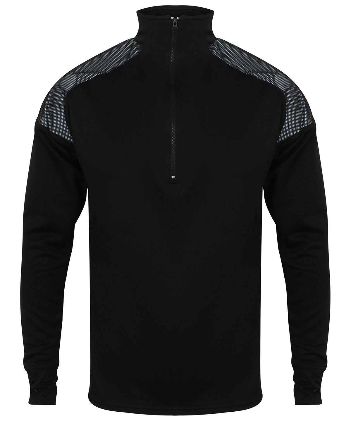 ¼ zip top with reflective panels